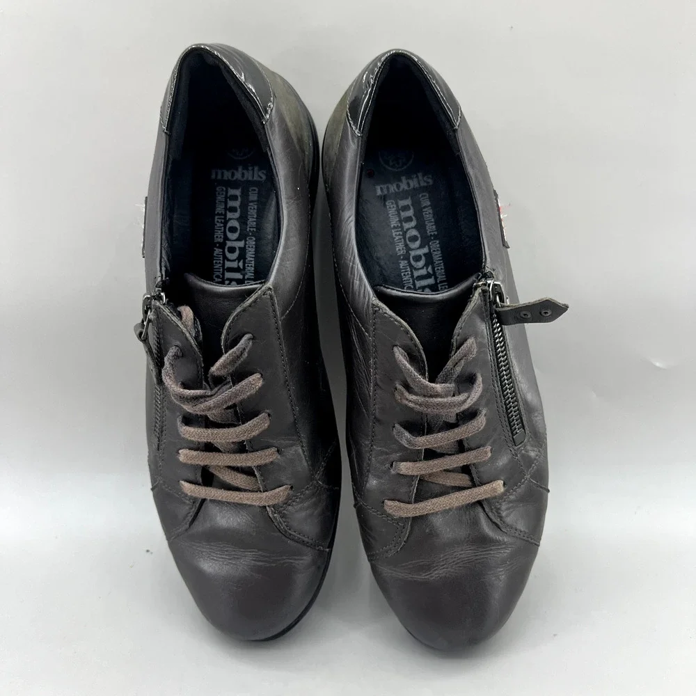 Mephisto Camilia Mobils Ergonomic Shoes Women's Size 7.5 Brown Graphite Side Zip